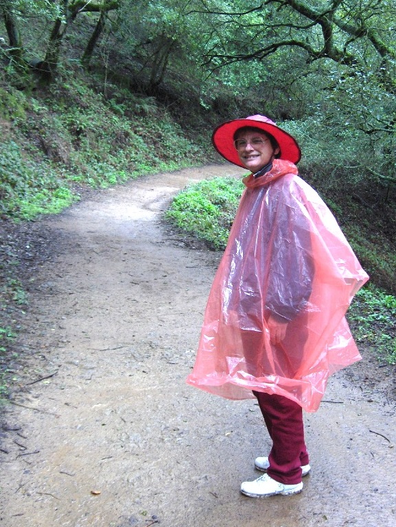 poncho on the trail